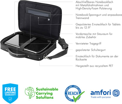 DICOTA Laptop Bag Eco Multi COMPACT D30143-RPET 14-15.6 inch Black