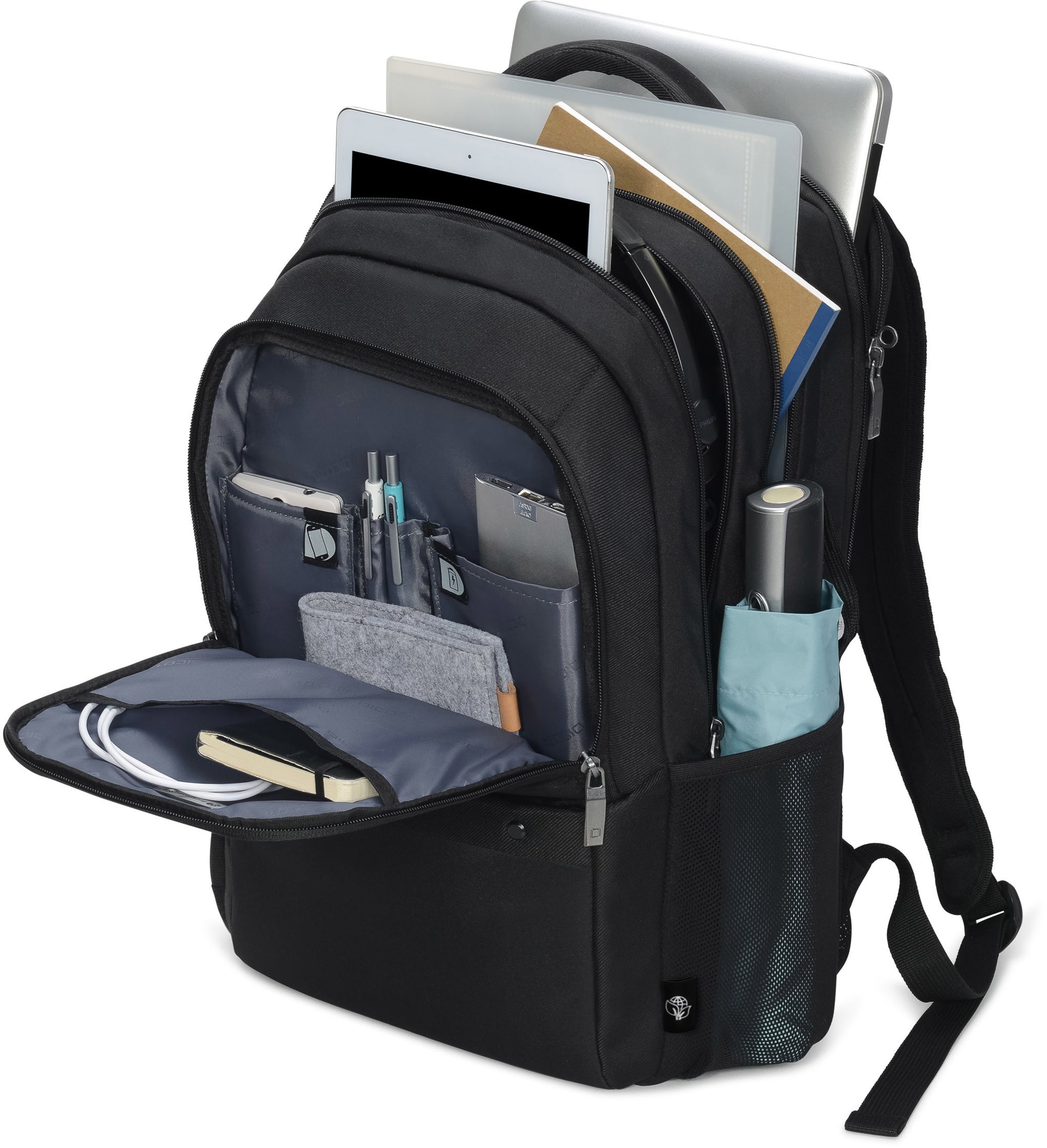 DICOTA Eco Backpack SELECT D31637-RPET 15-17.3 inch Black