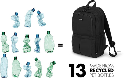 DICOTA Eco Backpack SCALE D31696-RPET 15-17.3 inch Black