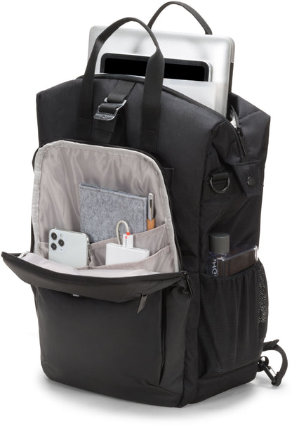 DICOTA Eco Backpack Dual GO Black D31862-RPET for Universal 13-15.6 inch
