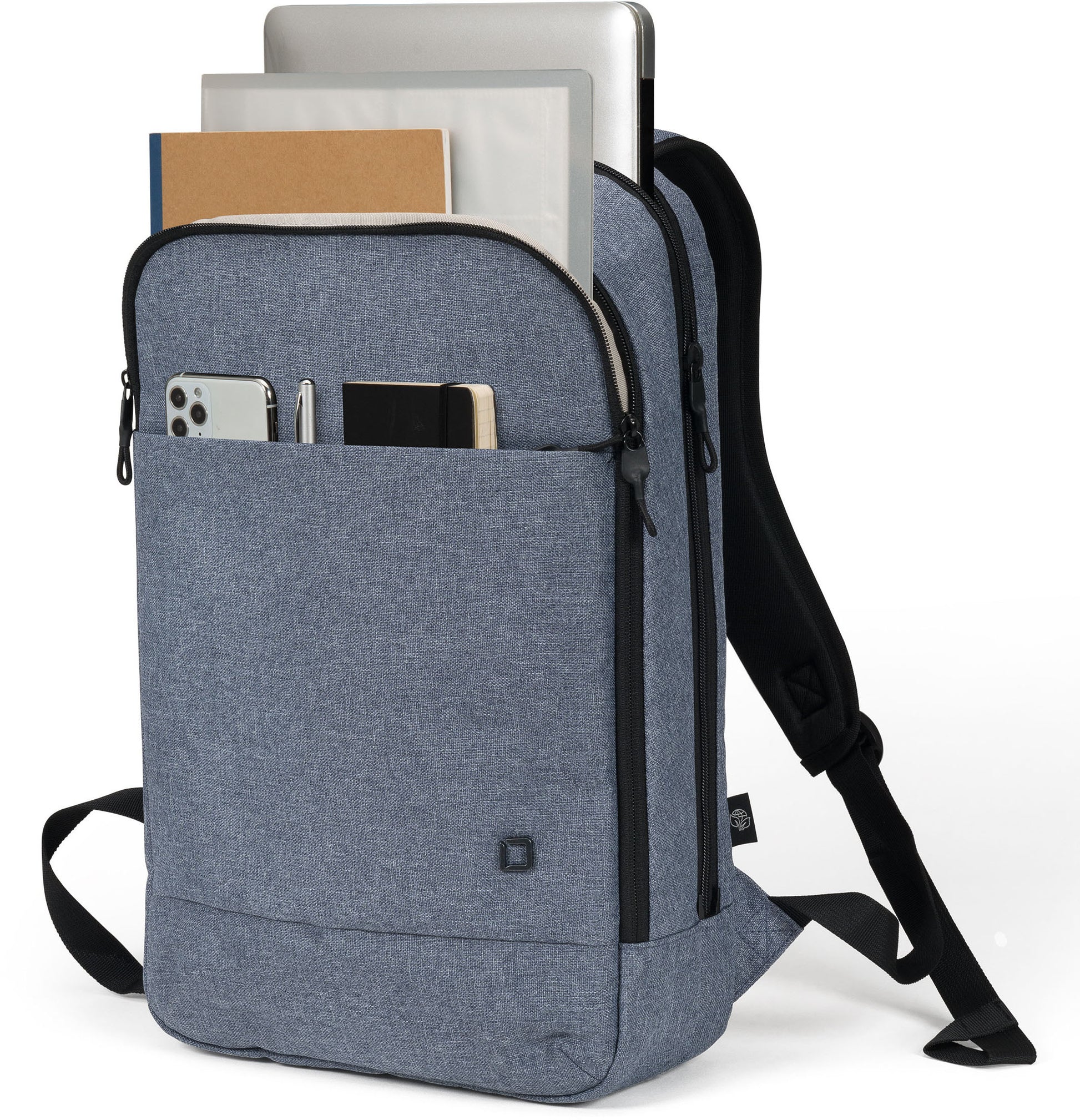 DICOTA Eco Backpack Slim MOTION D32016-RPET 13-14.1 inch Blue Denim