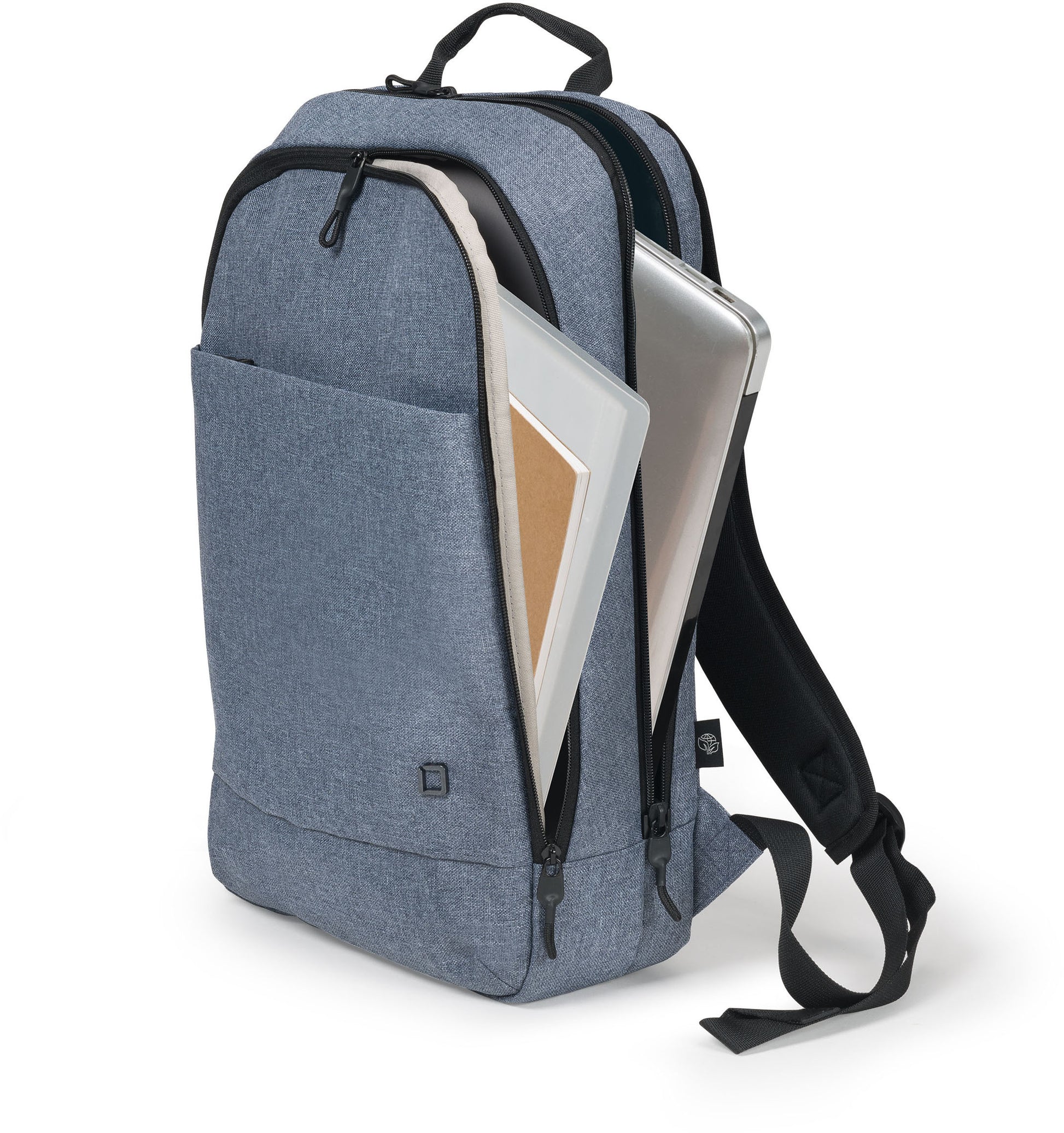 DICOTA Eco Backpack Slim MOTION D32016-RPET 13-14.1 inch Blue Denim