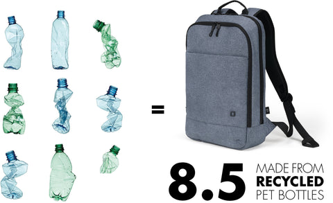 DICOTA Eco Backpack Slim MOTION D32016-RPET 13-14.1 inch Blue Denim