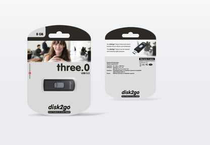 DISK2GO USB-Stick three.O 8GB 30006461 USB 3.0