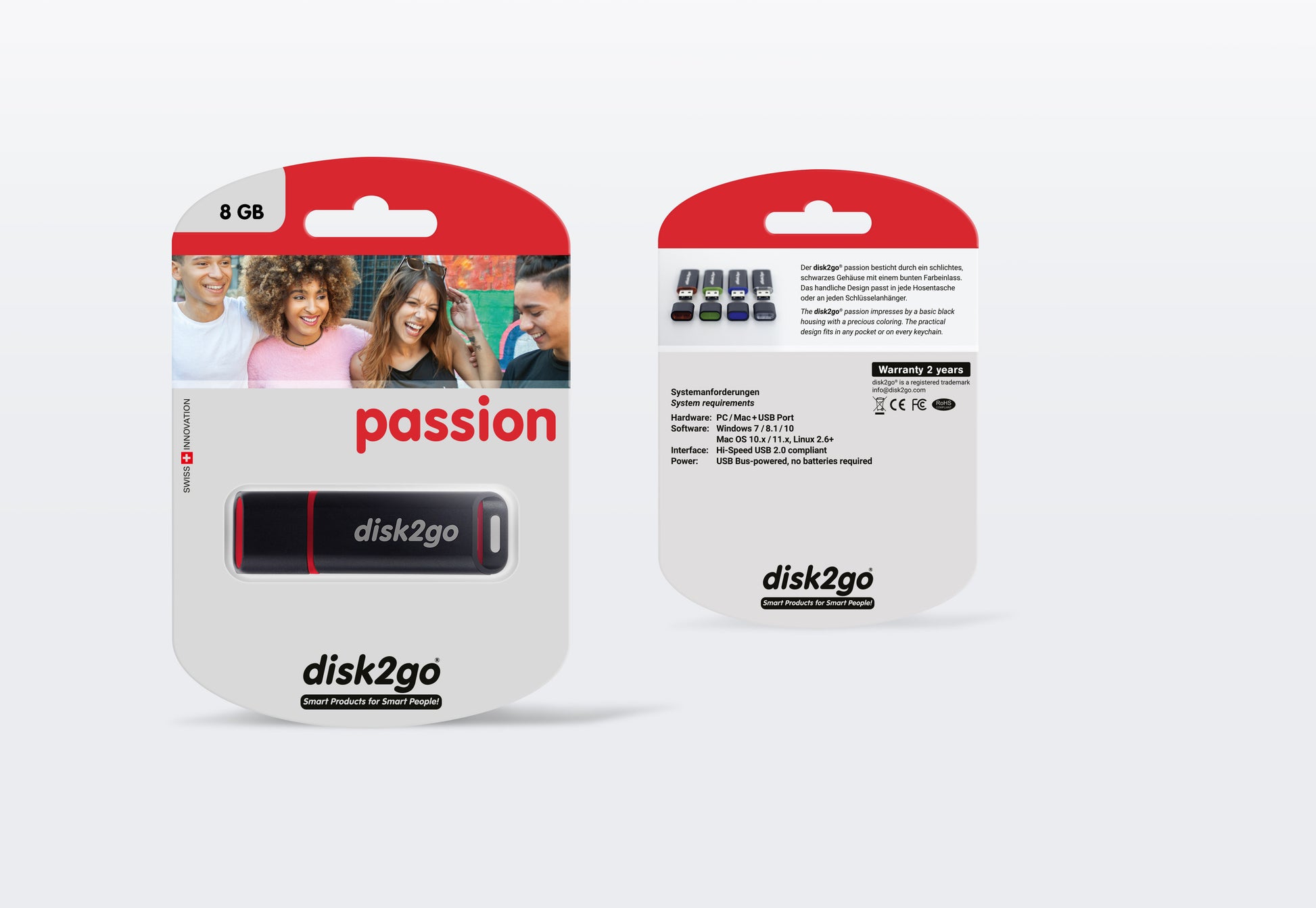 DISK2GO USB-Stick passion 2.0 8GB 30006490 USB 2.0