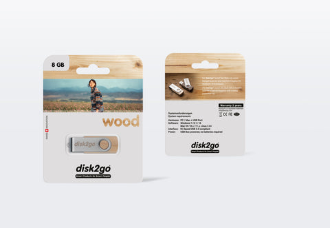 DISK2GO USB-Stick wood 8GB 30006660 USB 2.0