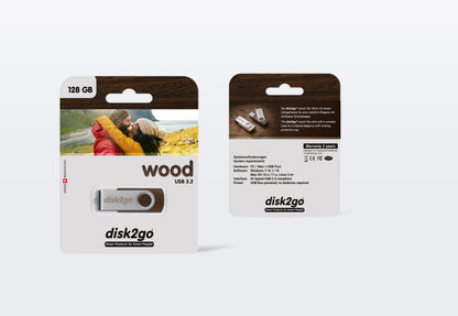 DISK2GO USB-Stick wood 128GB 30006664 USB 3.0