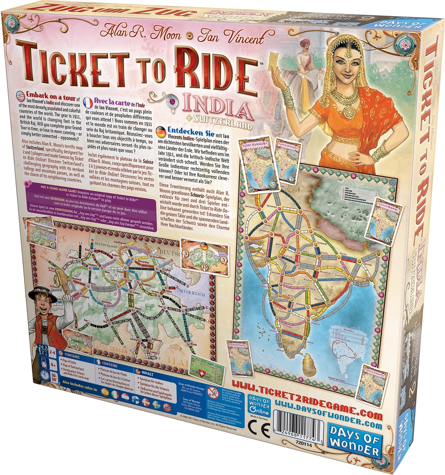 TTR ZUG UM ZUG MAP COLLECTION N°2 INDIA & SWIZERLAND (FR-DE-