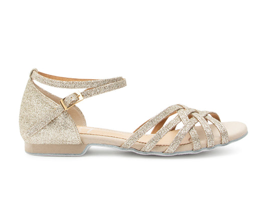 Joy Tanzschuhe in Gold Glitter Mikrofaser