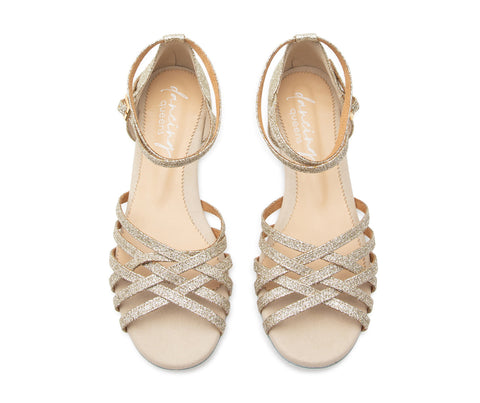 Joy Tanzschuhe in Gold Glitter Mikrofaser