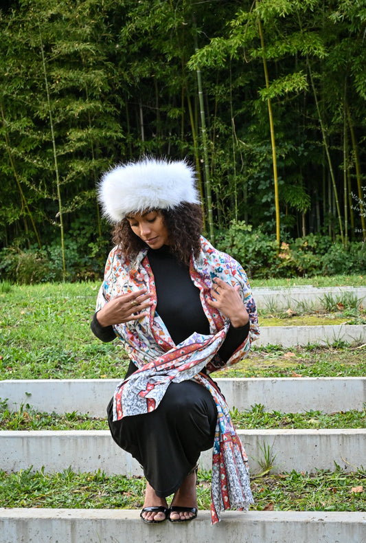 AISHITERU - Eternal Garden Embroidered Cashmere Shawl - Timeless Luxury for You ✨🧣