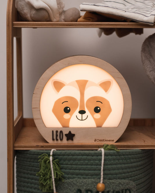 raccoon night light