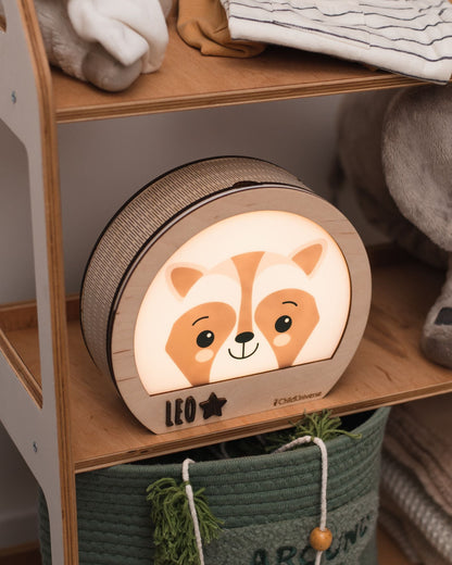 kids raccoon night light