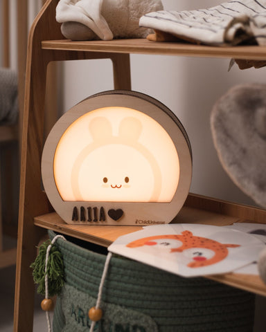 bunny wooden light 