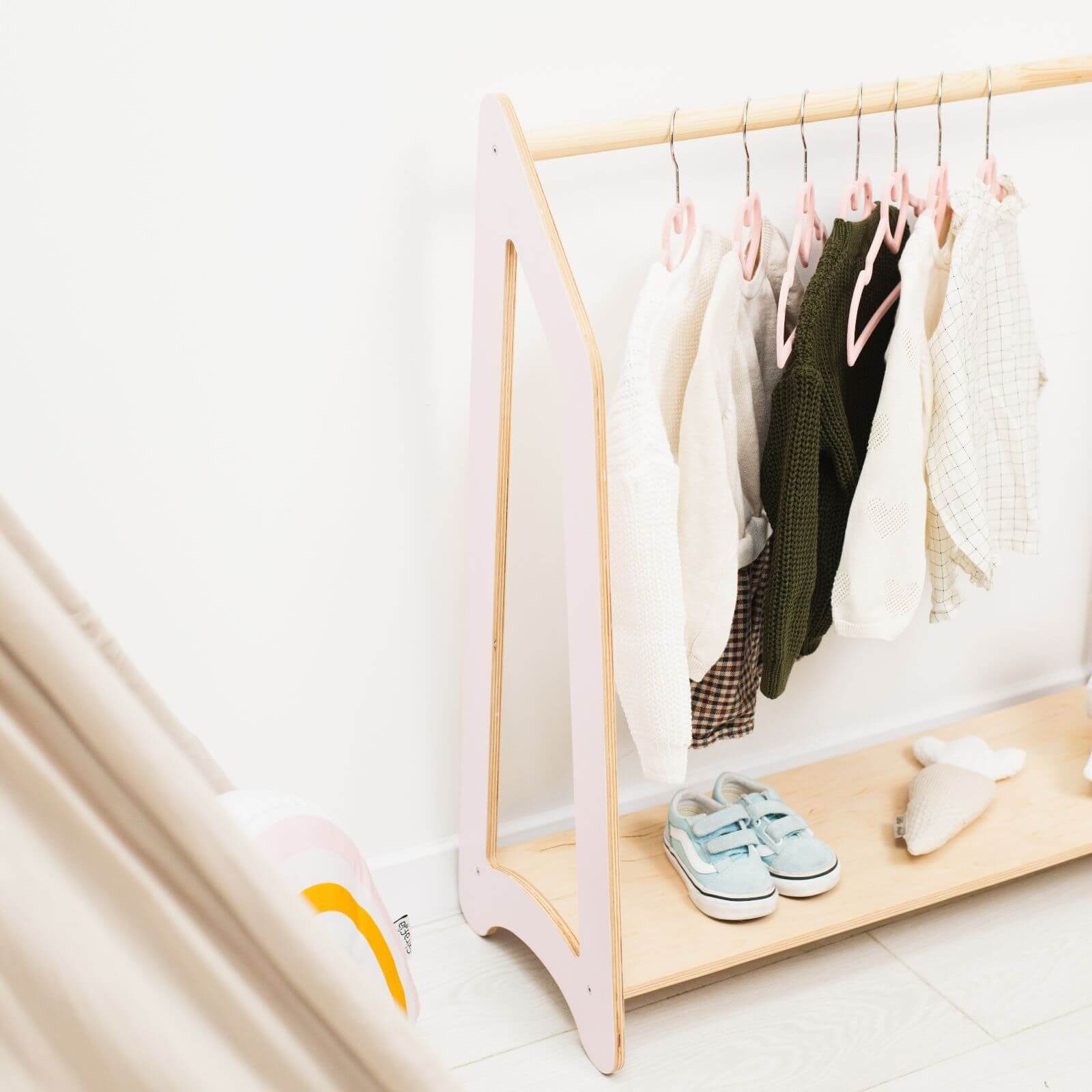 baby wooden clothes rail