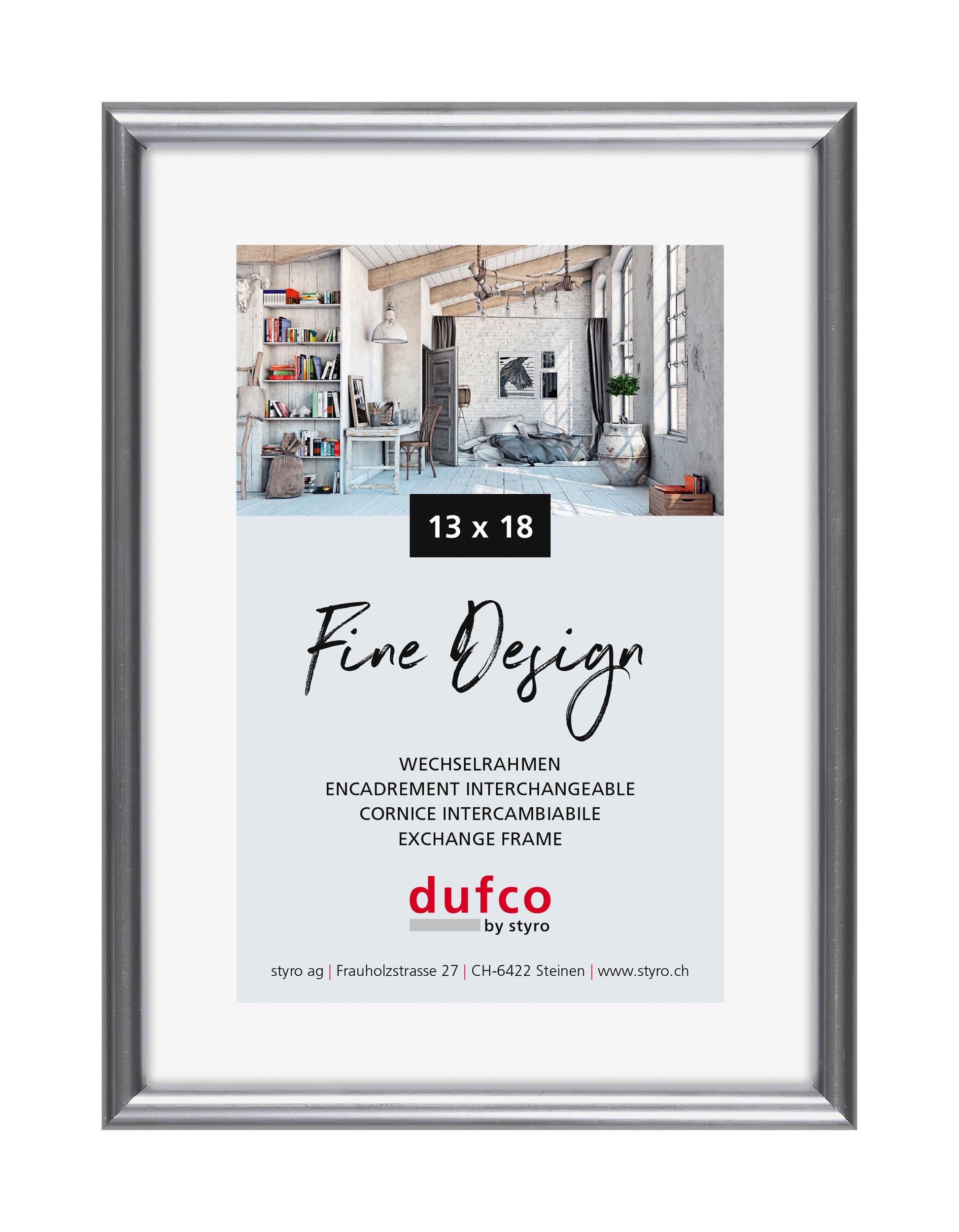 DUFCO Bilderrahmen 13x18cm 1400.40025 Fine Design silber