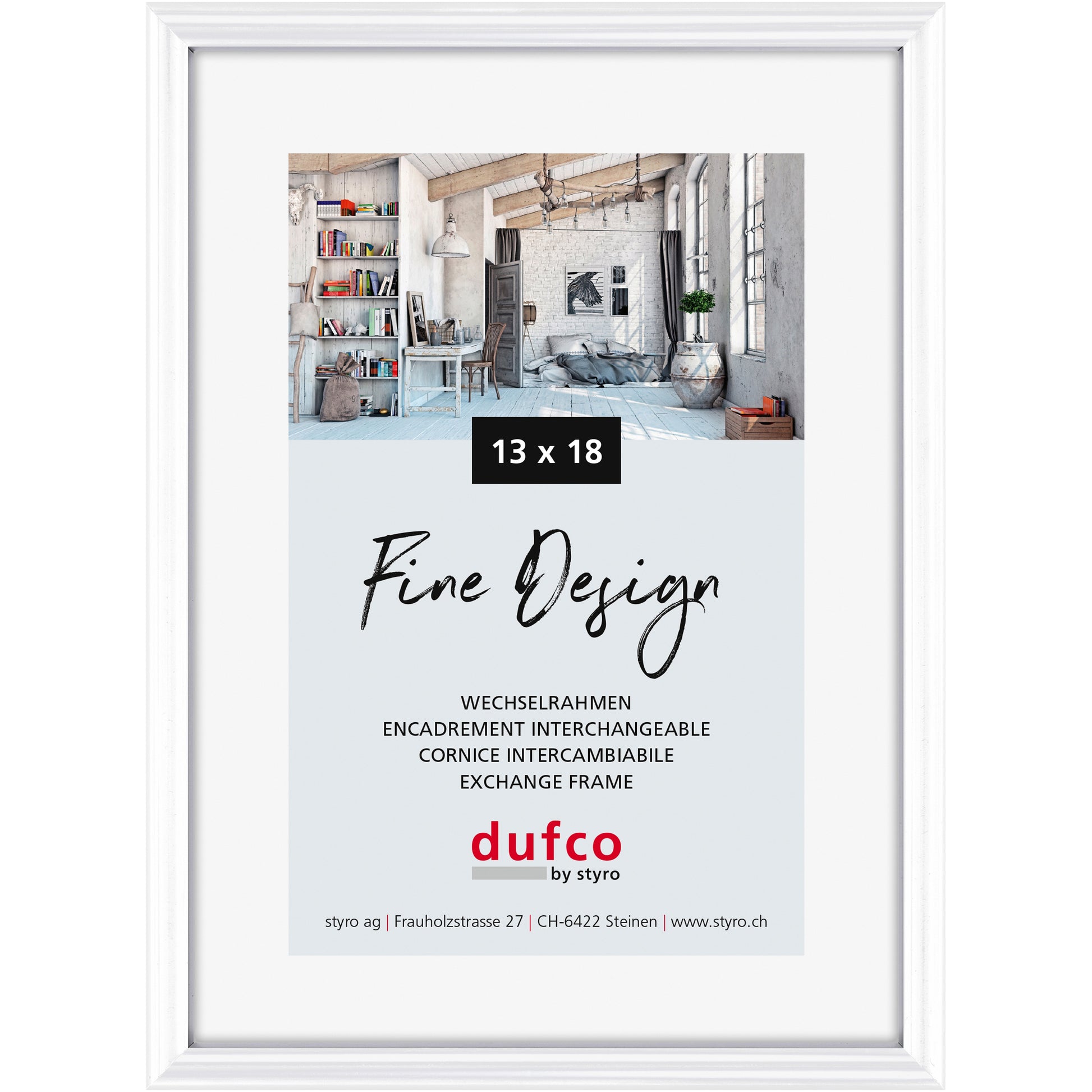 DUFCO Bilderrahmen 13x18cm 1400.40037 Fine Design weiss