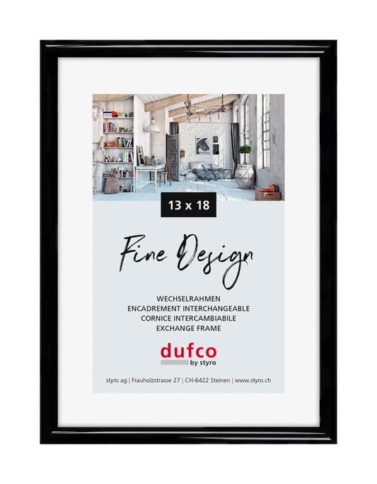 DUFCO Bilderrahmen 13x18cm 1400.40049 Fine Design schwarz