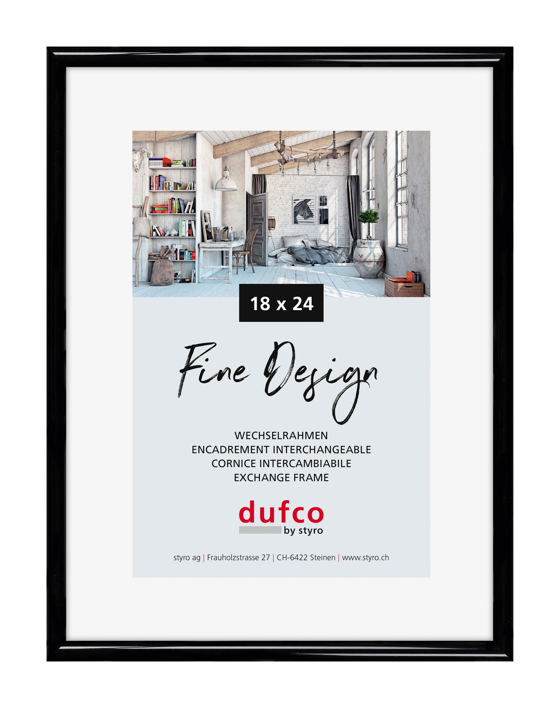 DUFCO Bilderrahmen 18x24cm 1400.40050 Fine Design schwarz