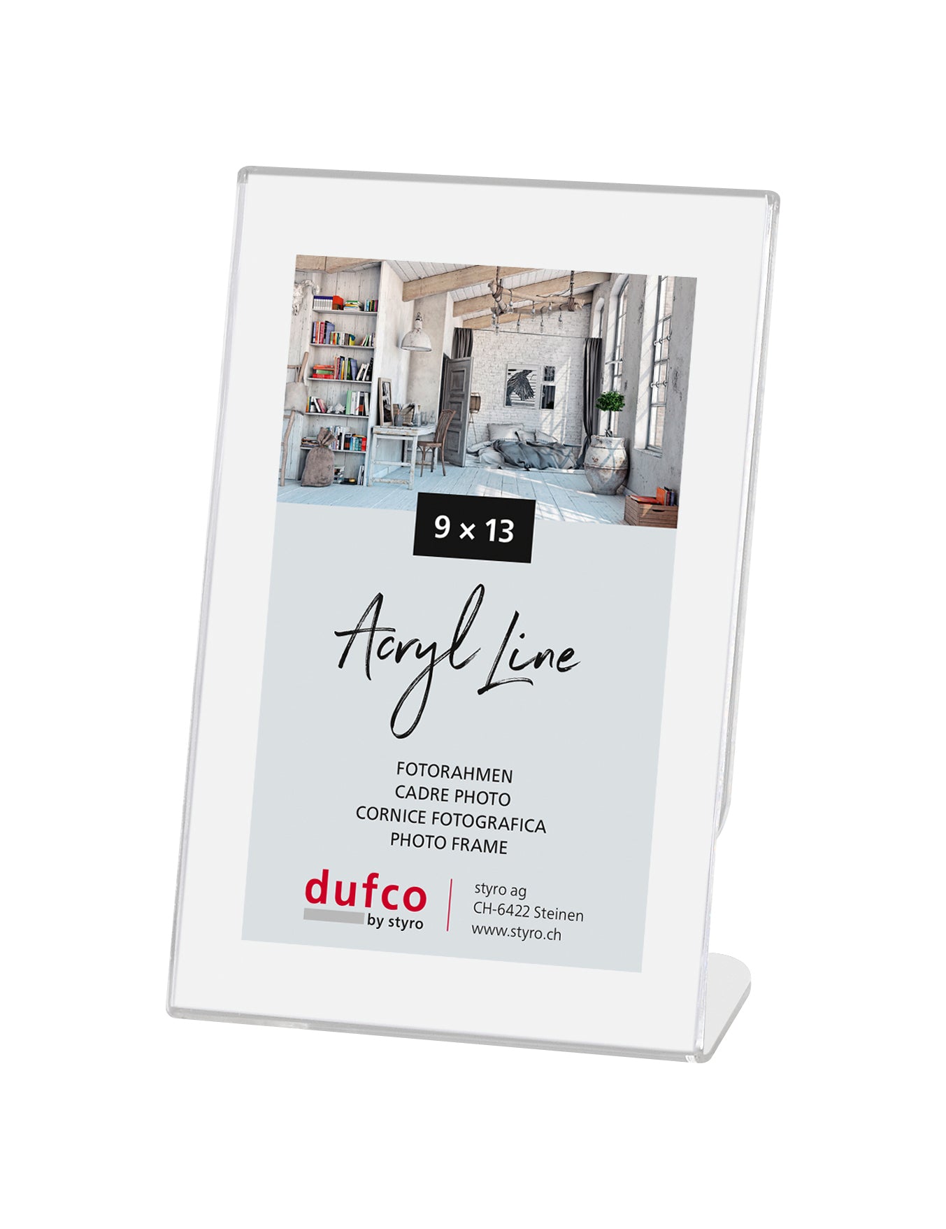 DUFCO Acryl-Bilderrahmen 9x13cm 1420.60291 hoch