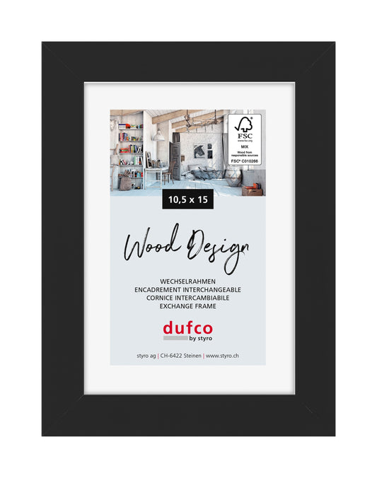 DUFCO Holz-Bilderrahmen 10.5x15cm 1610.80102 Toronto schwarz