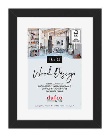 DUFCO Holz-Bilderrahmen 18x24cm 1610.80104 Toronto schwarz