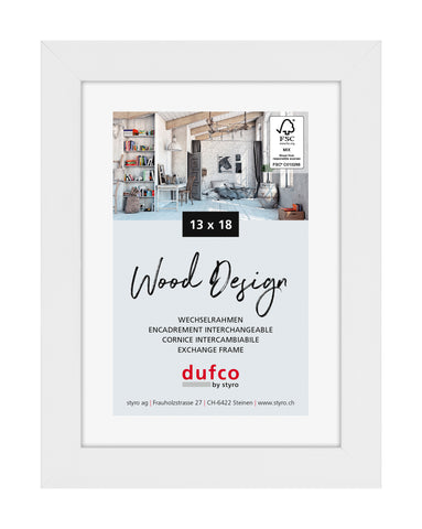 DUFCO Holz-Bilderrahmen 13x18cm 1610.80587 Toronto weiss