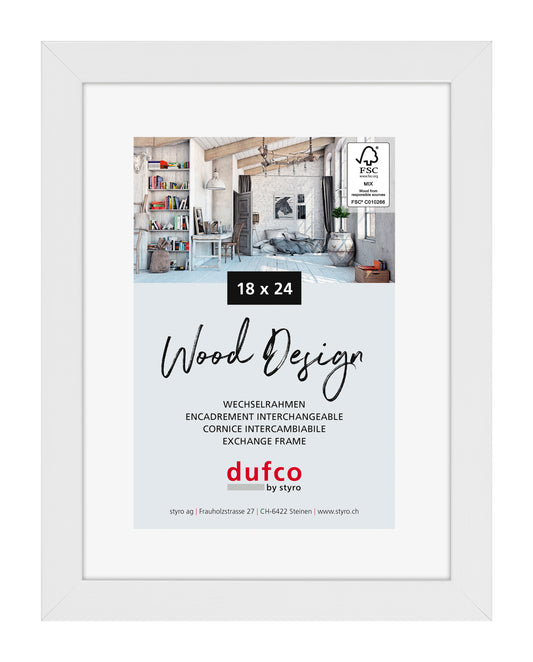 DUFCO Holz-Bilderrahmen 18x24cm 1610.80588 Toronto weiss
