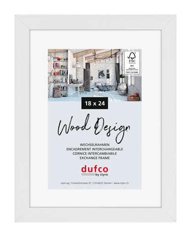 DUFCO Holz-Bilderrahmen 18x24cm 1610.80588 Toronto weiss