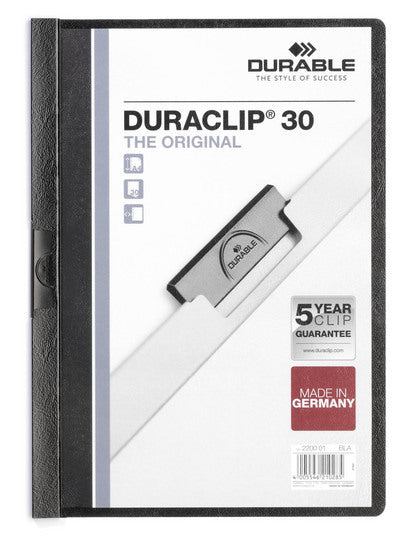 DURABLE Klemmhefter DURACLIP 30 220001 für 30 Blatt A4 schwarz