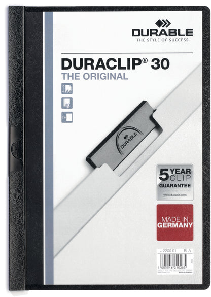 DURABLE Klemmhefter DURACLIP 30 220001 für 30 Blatt A4 schwarz