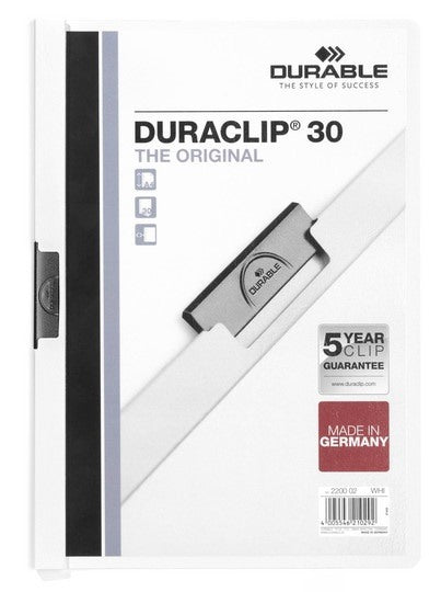 DURABLE Klemmhefter DURACLIP 30 220002 für 30 Blatt A4 weiss