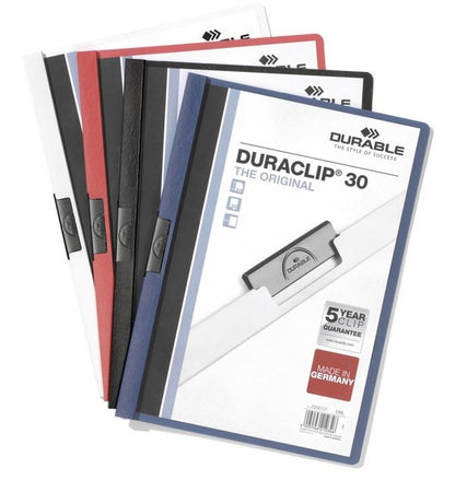 DURABLE Klemmhefter DURACLIP 30 220003 für 30 Blatt A4 rot