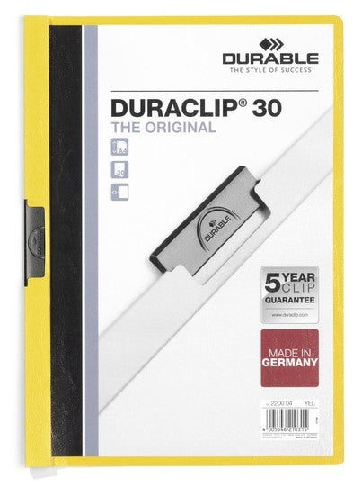 DURABLE Klemmhefter DURACLIP 30 220004 für 30 Blatt A4 gelb