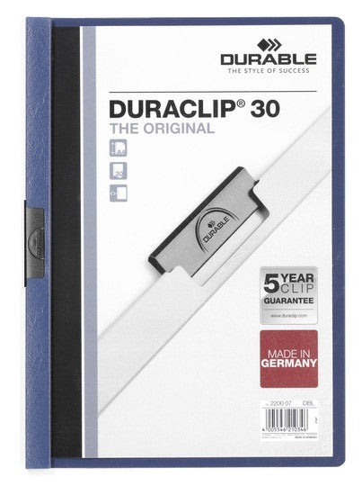 DURABLE Klemmhefter DURACLIP 30 220007 für 30 Blatt A4 dunkelblau