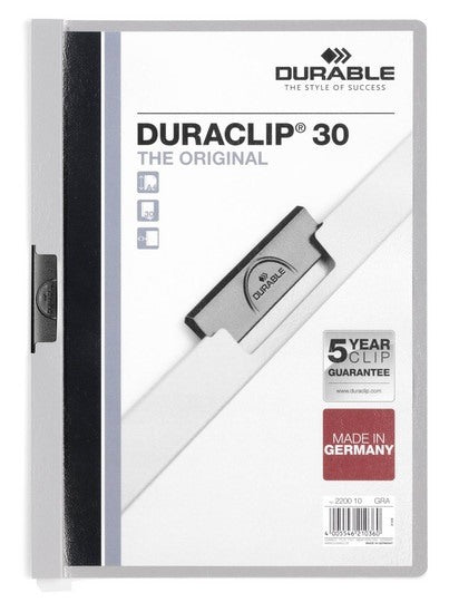 DURABLE Klemmhefter DURACLIP 30 220010 für 30 Blatt A4 grau