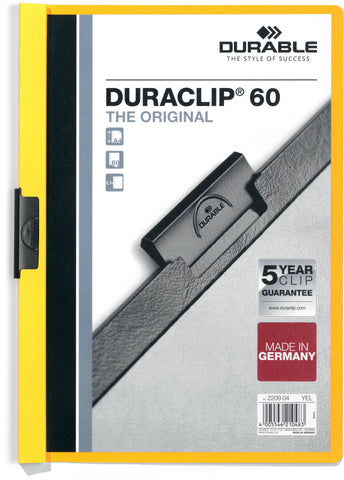 DURABLE Klemmhefter DURACLIP 60 A4 220904 für 60 Blatt A4 gelb