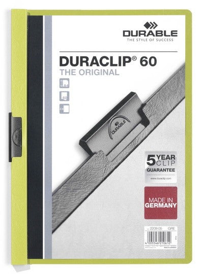 DURABLE Klemmhefter DURACLIP 60 220905 für 60 Blatt A4 grün