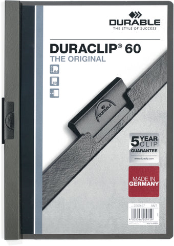 DURABLE Klemmhefter DURACLIP 60 A4 220957 anthrazit