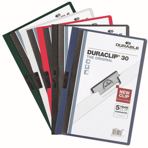 DURABLE Klemmhefter Duraclip 222700 30 Blatt A4 ass. 5 Stück