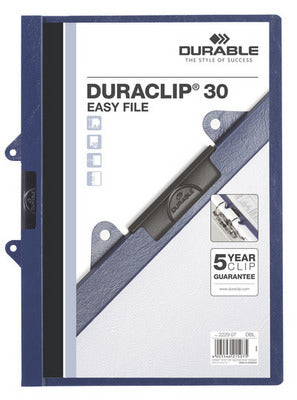 DURABLE Klemmhefter 30 EASY FILE 222907 für 30 Blatt A4 dunkelblau