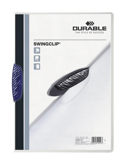 DURABLE Klemmhefter SWINGCLIP 226007 für 30 Blatt A4 dunkelblau