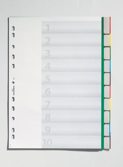 DURABLE Register grün A4 622105 10-teilig