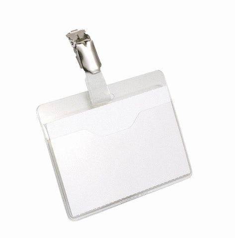 DURABLE Namensschild mit Clip 810619 transp., PVC, 60x90mm 25 pcs.