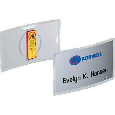 DURABLE Namensschild Konvex mit Magnet 812319 transp.,acryl,40x75mm 25 Stk.