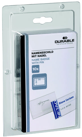 DURABLE Namensschild 860419 90x54mm 10 Stück