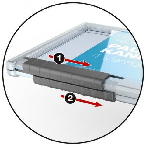 DURABLE Kartenhalter PUSHBOX DUO 892119 f. 2 Karten 10 Stück