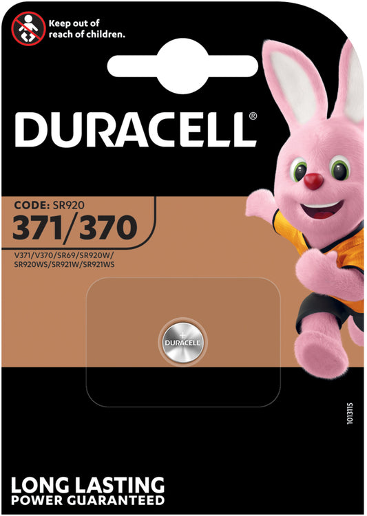 DURACELL Knopfbatterie Specialty 371/370 V371, V370, SR69, SR92, 1.5V