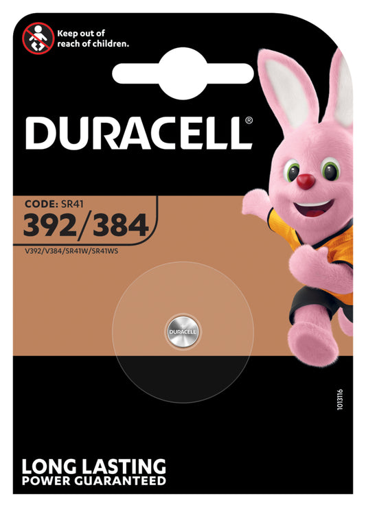 DURACELL Knopfbatterie Specialty 392/384 V392, V384, SR41W, 1.5V