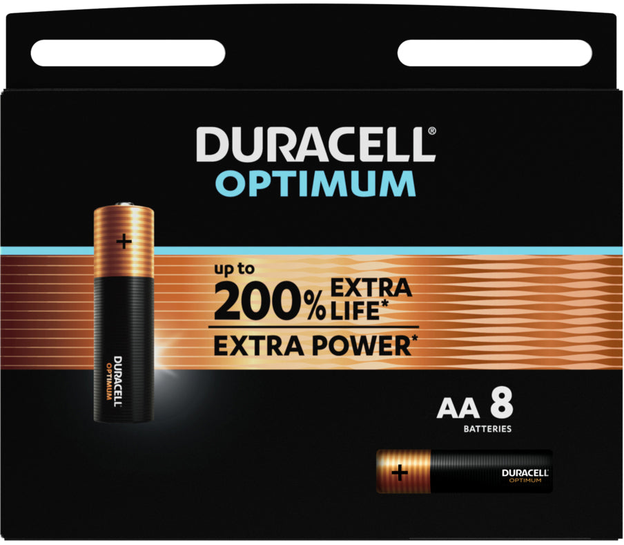 DURACELL Batterie Optimum 4-137684 AA, LR6, 1.5V 8 Stück